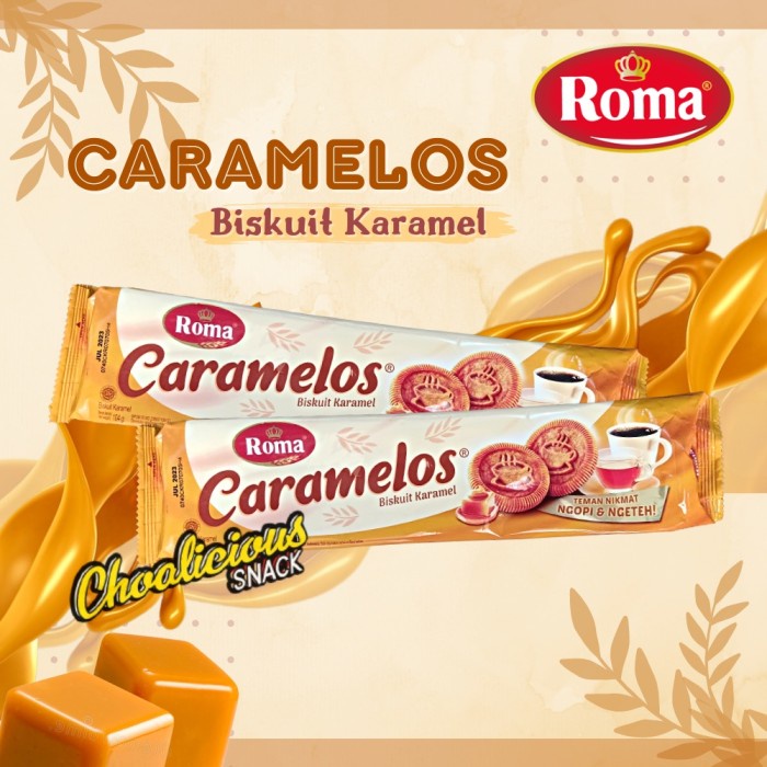 ROMA CARAMELOS 104gram BISKUIT CARAMEL Enak teman teh kopi kue