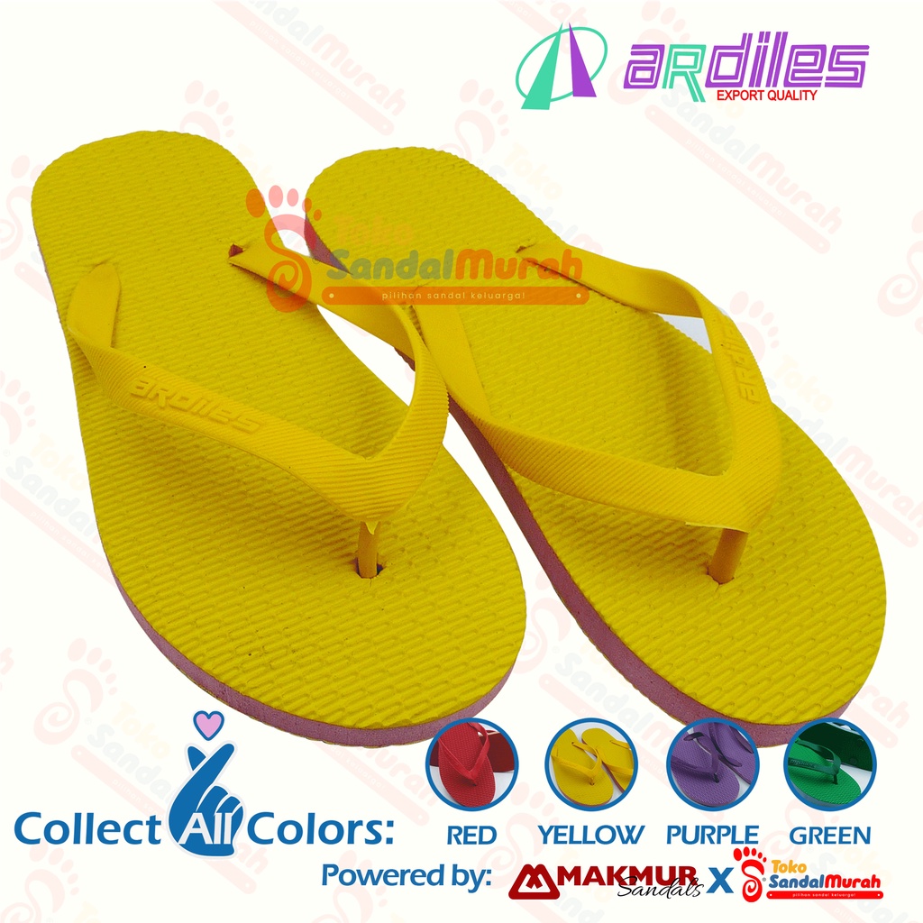 Toko Sendal Murah - Sandal Japit Ardiles Warna / Sandal Japit Perempuan Dewasa / Sandal Japit Laki - Laki Dewasa [Toko Sendal Murah LDS 06 Ardiles 705]