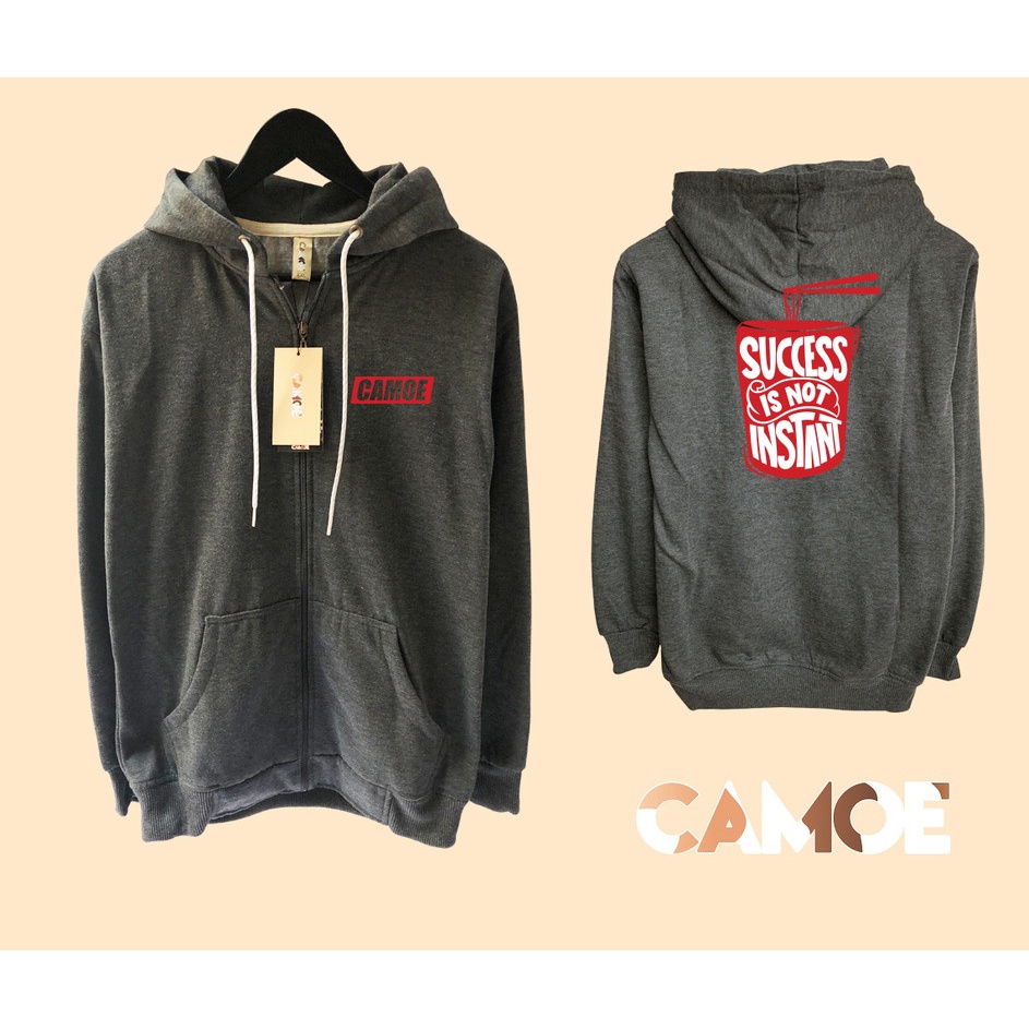 Jaket Hoodie Zipper Premium CAMOE Cup Ramen Success is not instant