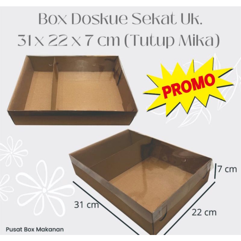 Box Duskue Sekat Uk. 31 x 22 x 7 cm Model Badan Tutup