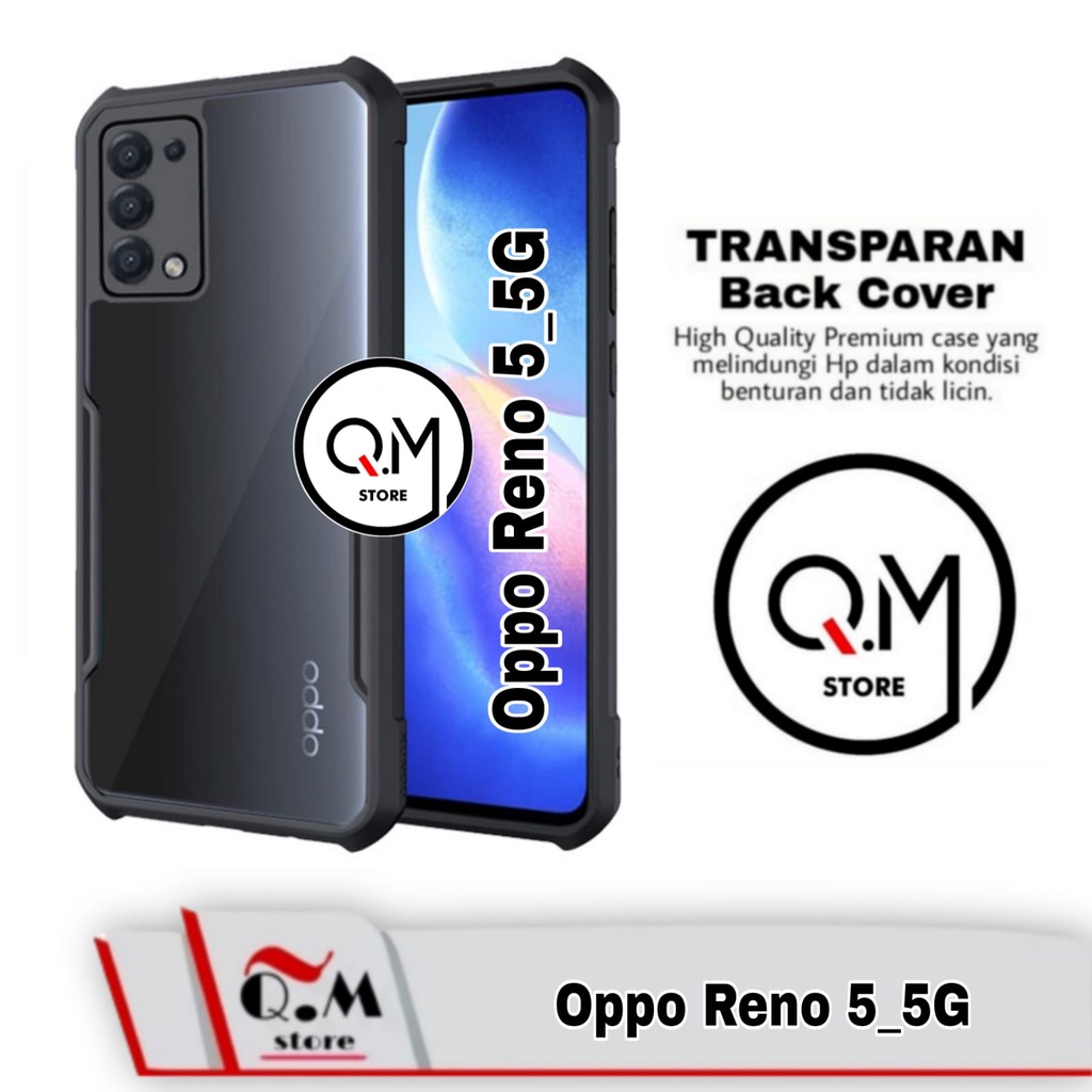 Case Oppo Reno 5 5G Shockproof Transparent Armor Casing Pelindung Back Cover