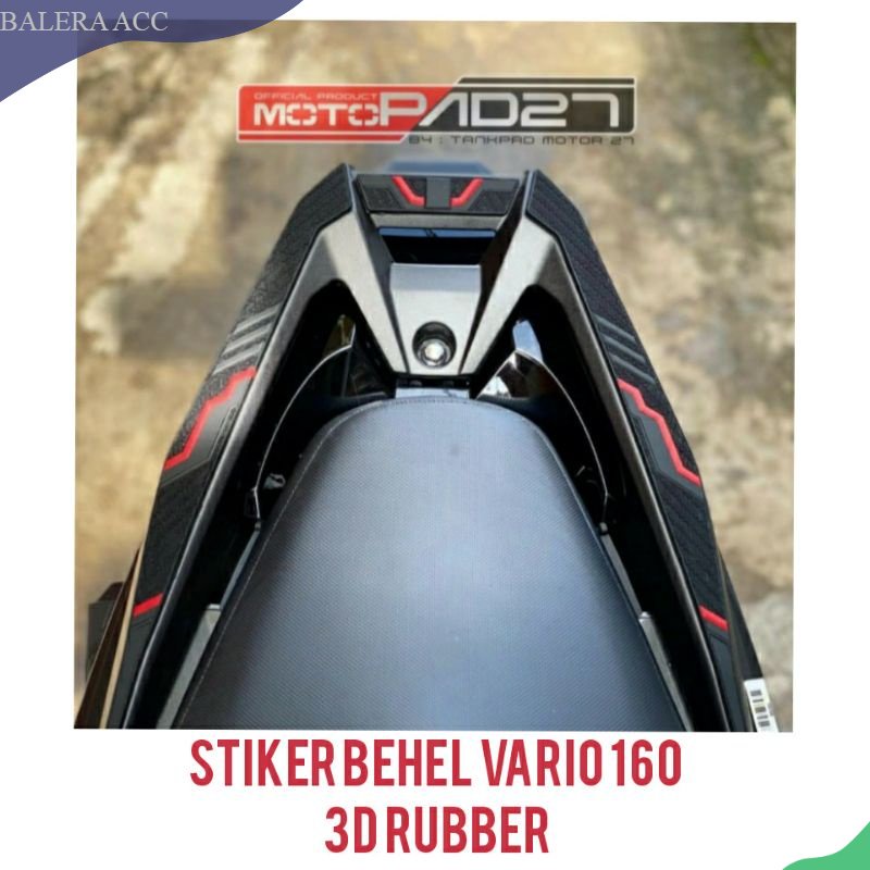 Stiker Behel Vario 160 3D bahan karet Rubber Premium