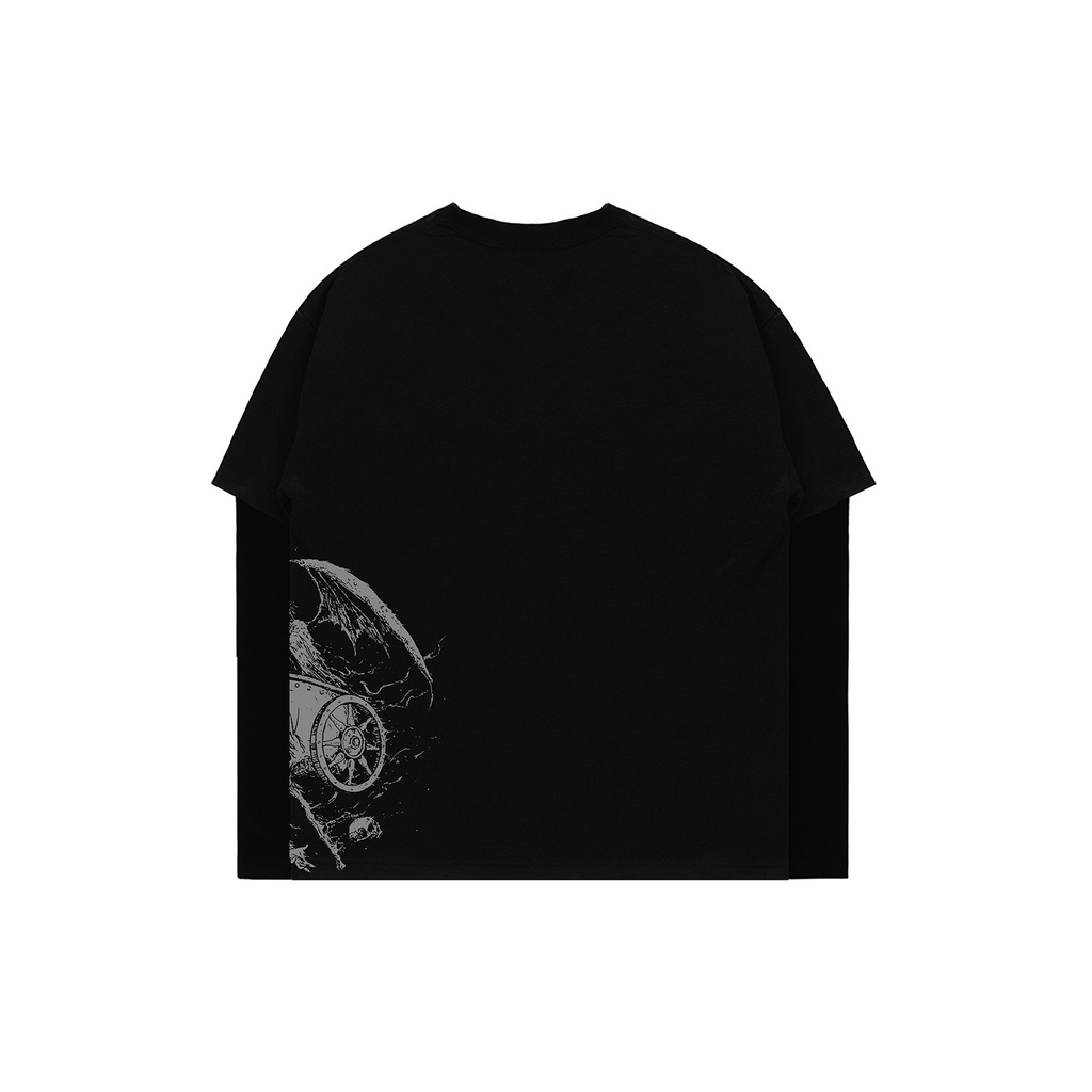 LONGSLEEVE DOUBLE LAYER | DEAD HORSE | BLACK | YIKESALLDAY