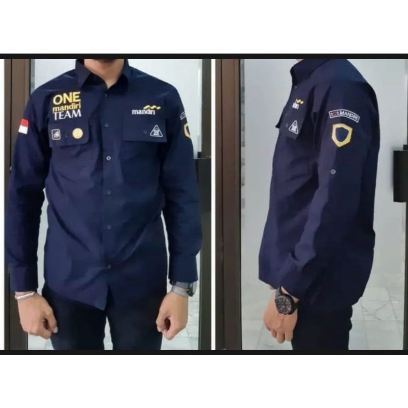 seragam pdl kemeja bank mandiri terbaru