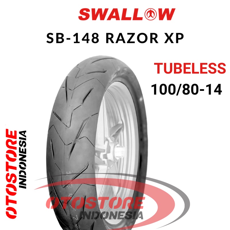 Ban Luar Motor Swallow SB-148 RAZOR XP 100/80-14  RING 14 Tubeless  ban motor
