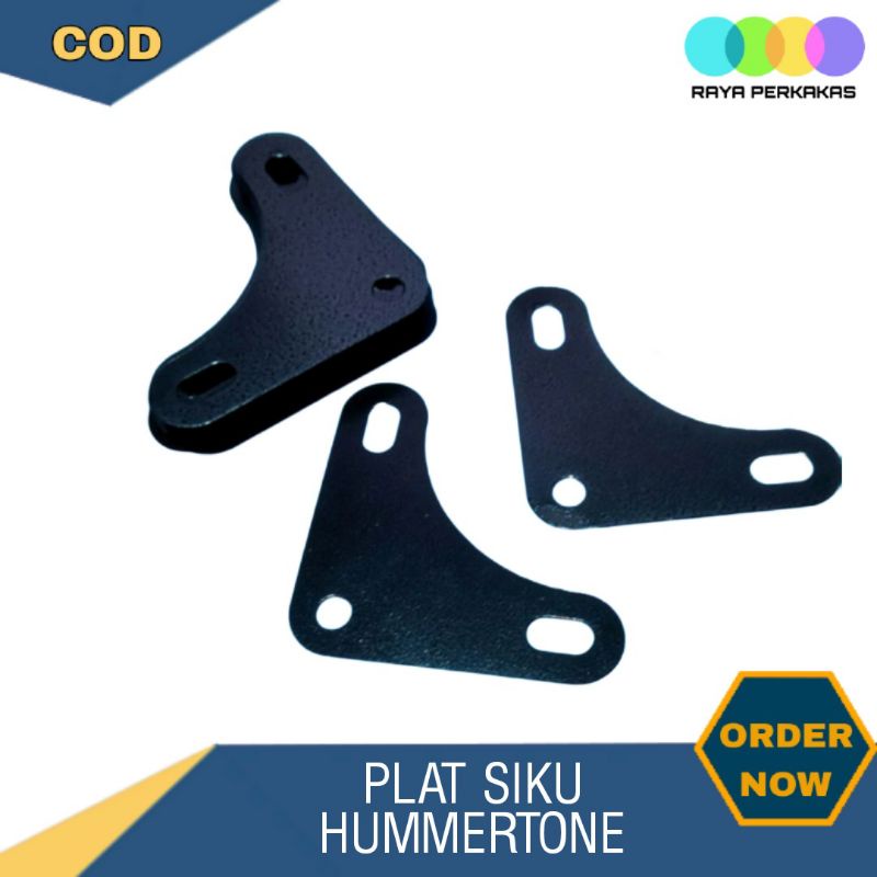 Plat Siku Lubang / Sudut Siku Hammertone Tebal