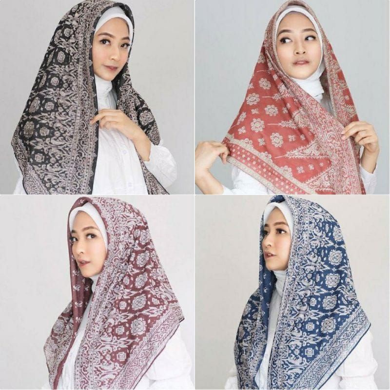 Hijab/ Jilbab Voal Motif Songket Andita Premium
