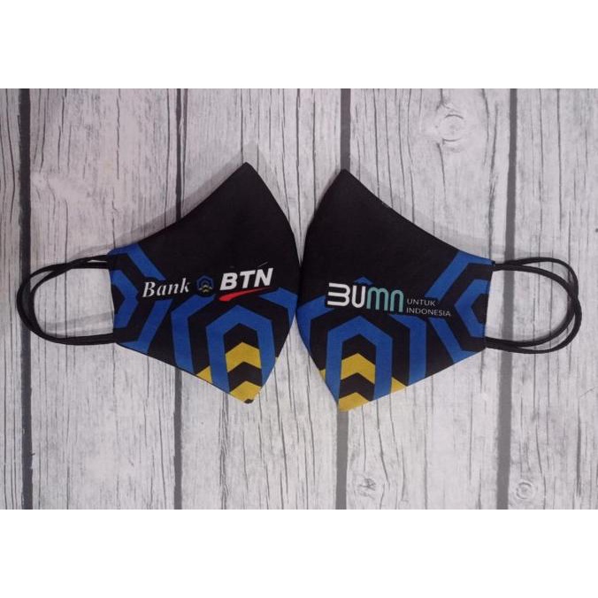 Masker BTN BUMN / Masker Custom BUMN BTN / Masker Custom Printing t-pancawarnaprint Ayo Order