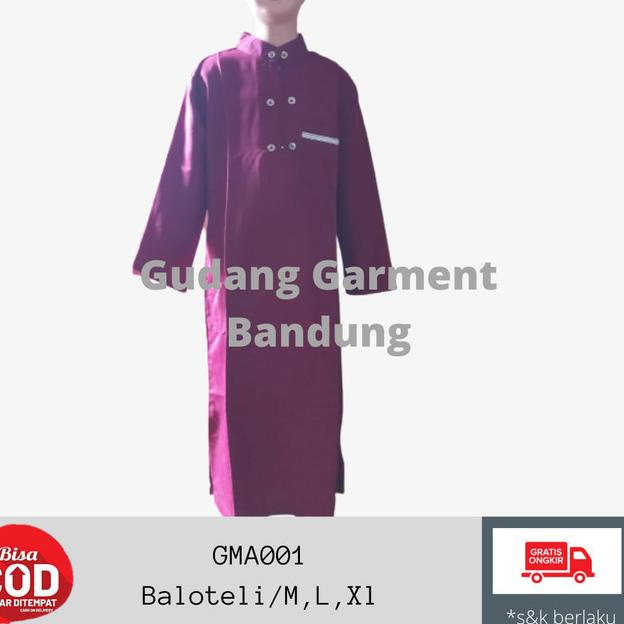 JUBAH GAMIS ANAK LAKI-LAKI HINGGA REMAJA TANGGUNG 1-14 TH FREE PECI - M, Putih