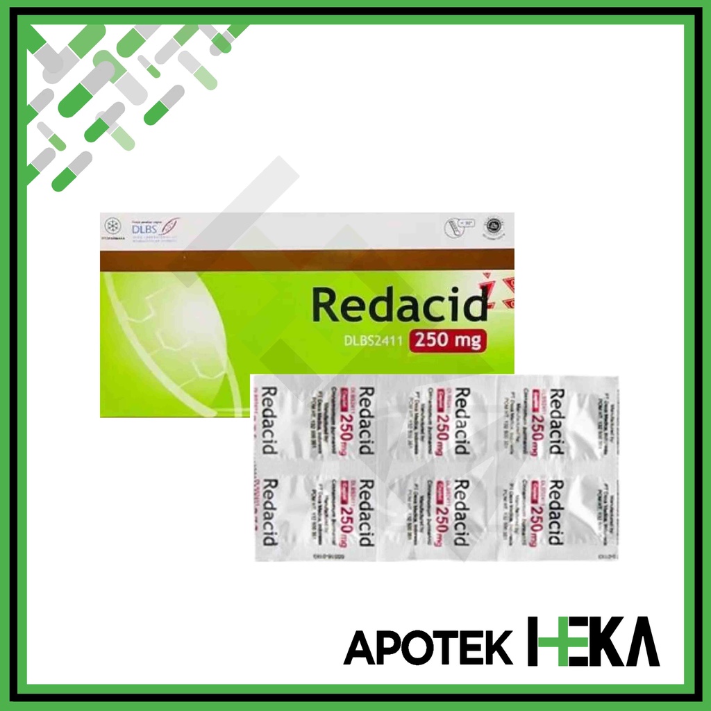 Redacid Kaplet Strip isi 6 Tablet - Obat Herbal Asam Lambung