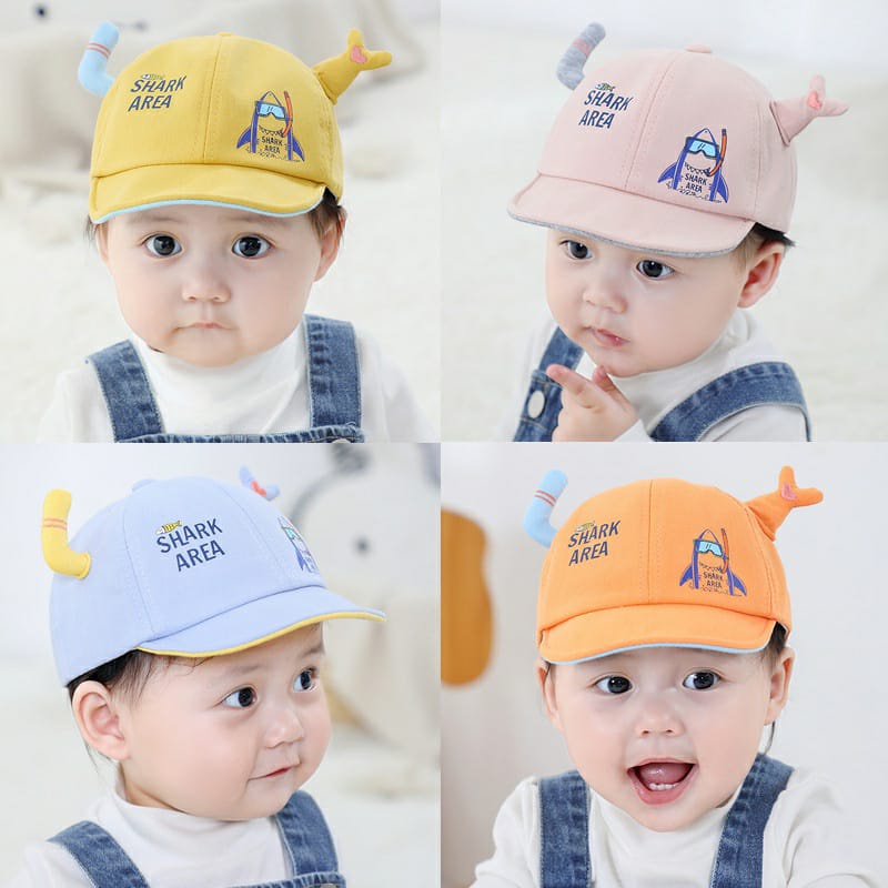 Topi anak bayi motif kartun 3D Shark Area Motif Kapal Selam / Baby Kids Hat Unik Lucu / Topi Anak Ba