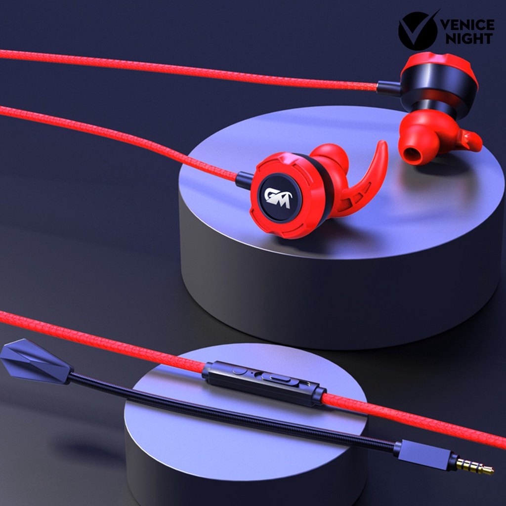 (VNEP) (Berkabel) TF-3 Earphone In-ear Noise Reduction dengan Mikrofon HiFi Bass Gaming Headset untuk Ponsel