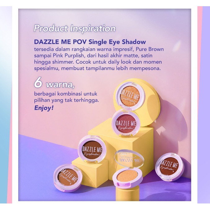 [FREE GIFT] DAZZLE ME Pov &amp; Cutie Pie Eyeshadow Blush Contour / Long Lasting Pigmented