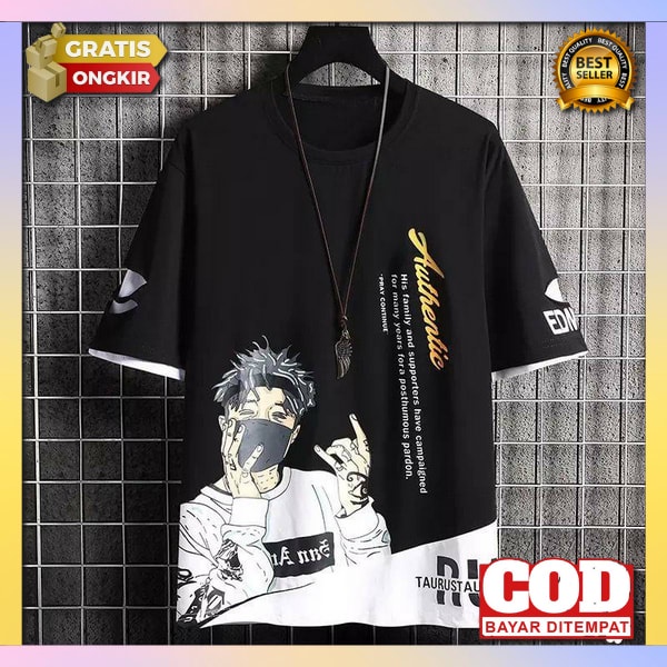 Pakaian Laki Lgn Pendek 2023 Kaos Cwo Lengan Pendek Khaos Pria Murah Kaoss Laki-Laki Keren Bju Ksos 