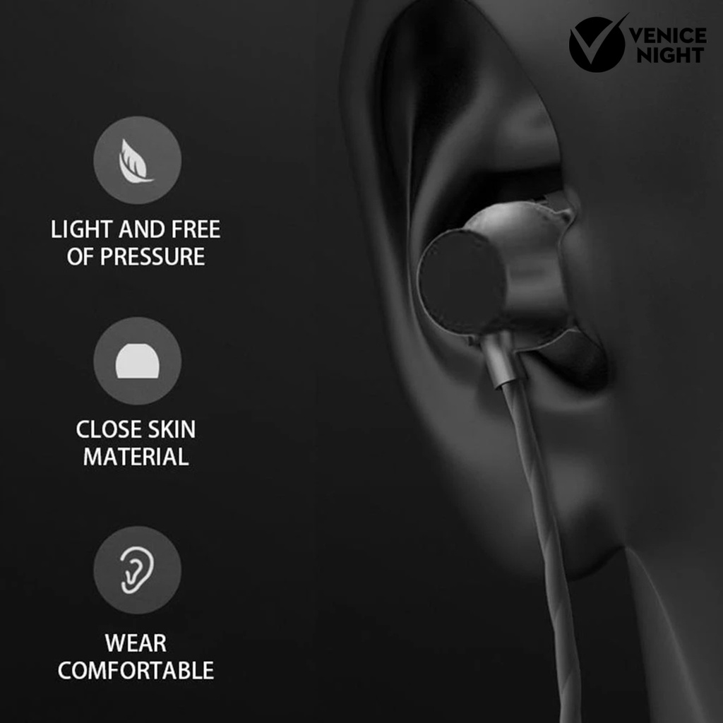 (VNEP) (Berkabel) Headphone QF320 Peredam Kebisingan Mainkan Game Ponsel Nyaman Sport Earphone Aksesoris Telepon untuk Lenovo