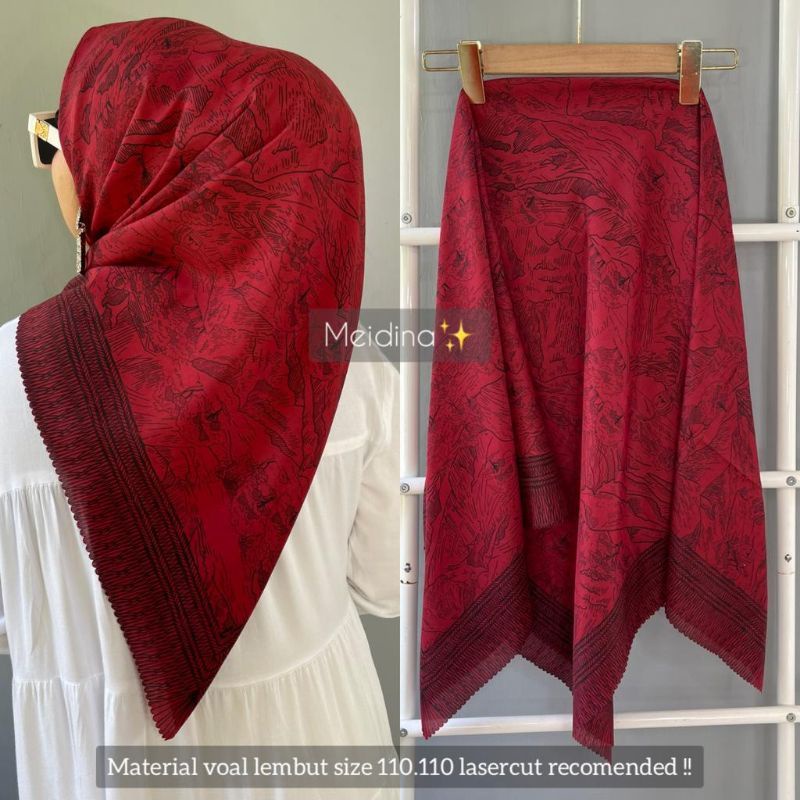 MOTIF PEGUNUNGAN/MOTIF GUNUNG/HIJAB MOTIF/VOAL MOTIF PREMIUM/HIJAB SEGIEMPAT