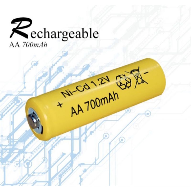 BATERAI RECHARGABLE AA 700 MAH | BATRE DAPAT ISI ULANG 700 MAH