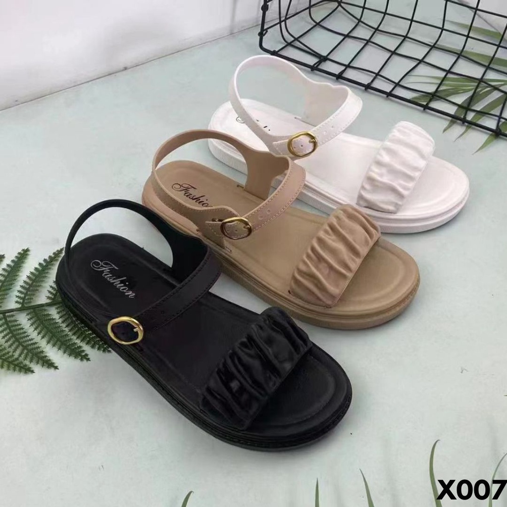 SANDAL FLAT WANITA HANGOUT KEMANA AJA BISA IMPORT BAHAN RUBBER BERKUALITAS 007