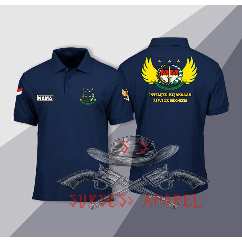 Kaos intelijen kejaksaan polo lengan pendek