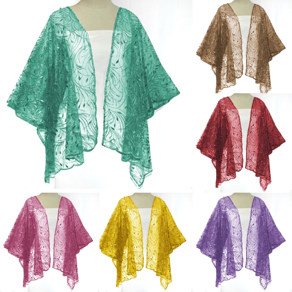 Cape Outer Wanita Brukat Tille - Rompi Wanita Kebaya Modern kekinian - Bahan Premium