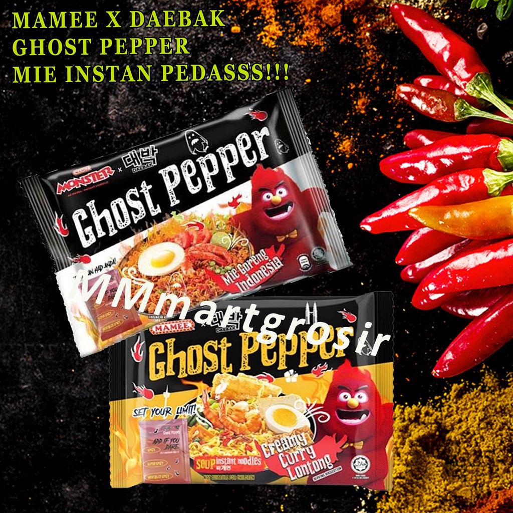 Mamee x Daebak / Ghost Pepper Noodle / Mie Instan Ghost Pepper / Mie Pedas