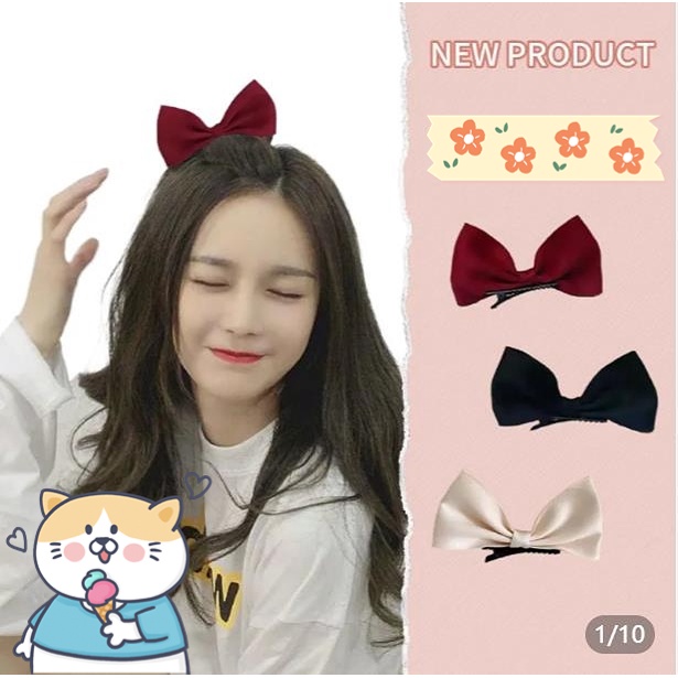 5-Types Jepit Rambut Bow /Jepit Rambut Pita Besar/Korea Klip/Lucu Kartu Rambut Hiasan -Doo