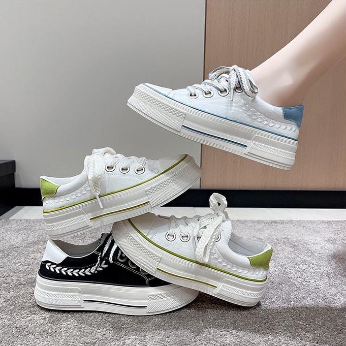 TBIG [COD] Sepatu Sneakers AMANDA Sepatu Kanvas Import Wanita Sepatu Korea Style Sekolah Kuliah