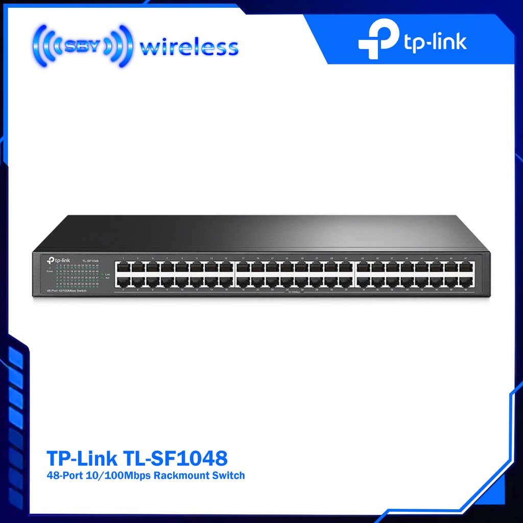 TPLINK TL-SF1048 FAST ETHERNET Switch Hub 48 Port 10-100Mbps Rackmount Switch TP-Link