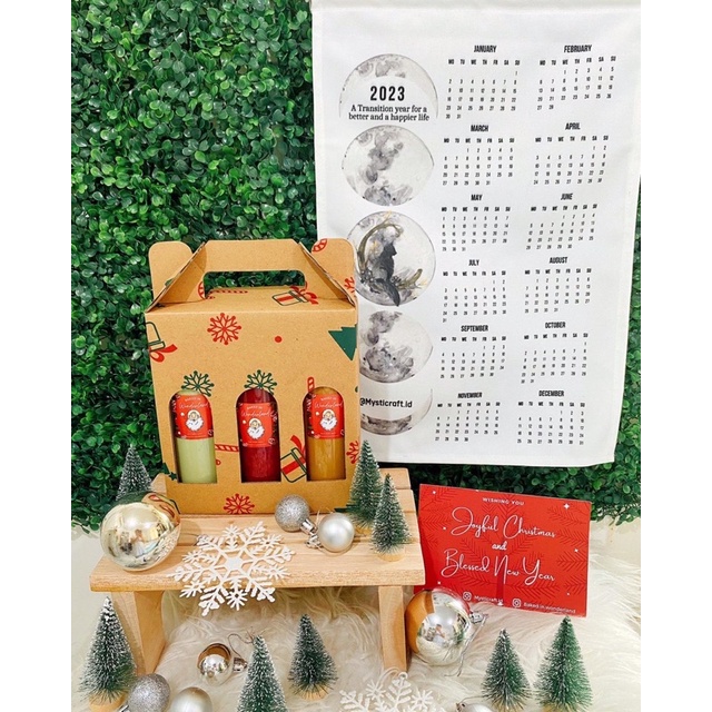 

Christmas Hampers Drink Parcel Natal Gingerbread Matcha Berry Canvas Calendar Murah