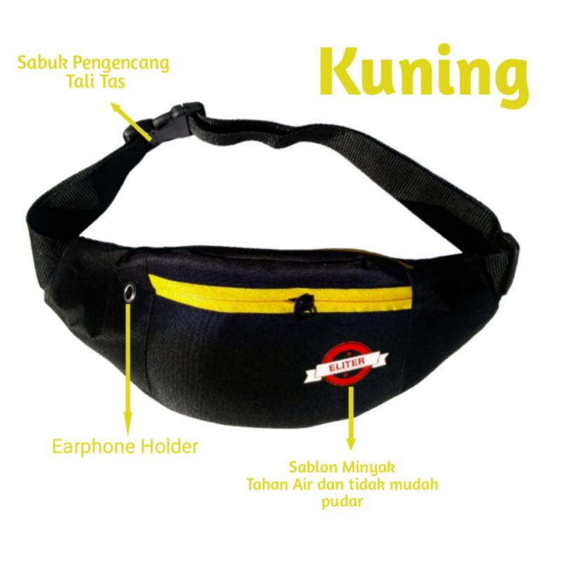 TAS WAISTBAG - Tas Waist Bag Tas Selempang Pria Wanita Waitsbag Oval