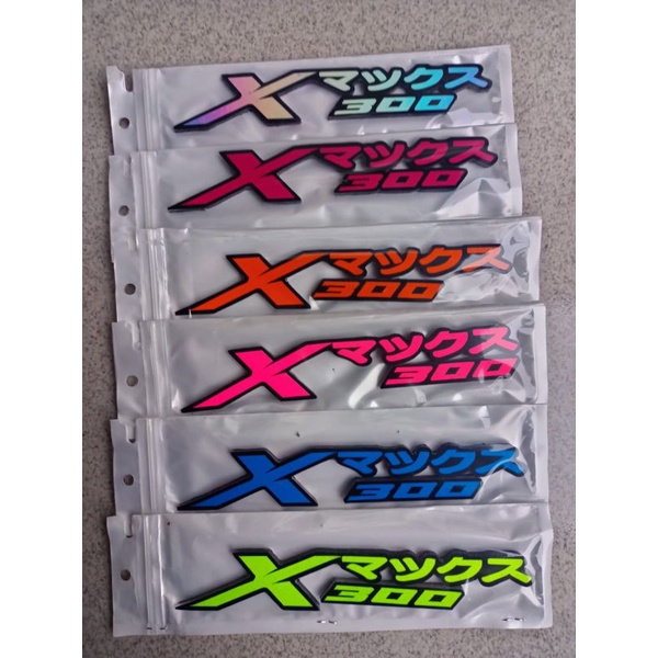 Emblem yamaha xmax 300 logo japan timbul 3D warna lengkap sepasang