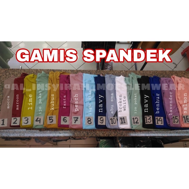 GROSIR DAN ECERAN GAMIS SPANDEK / GAMIS MURAH BAHAN SPANDEK / GAMIS DALAMAN SPANDEK / INNER KAFTAN D