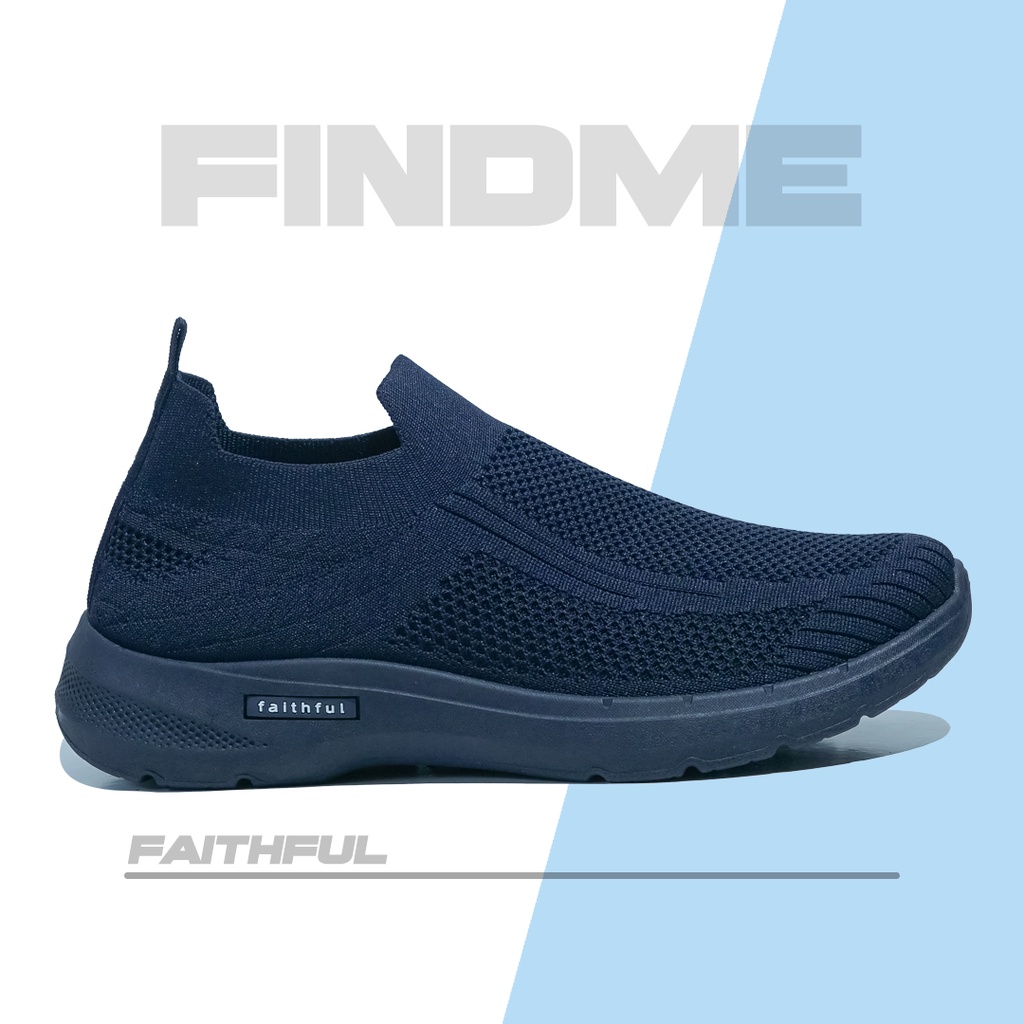 SEPATU SNEAKERS PRIA FINDME KEKINIAN TRENDY BAGUS ALL EVENT BAHAN BREATHABLE FLYKNIT IMPORT FAITHFUL