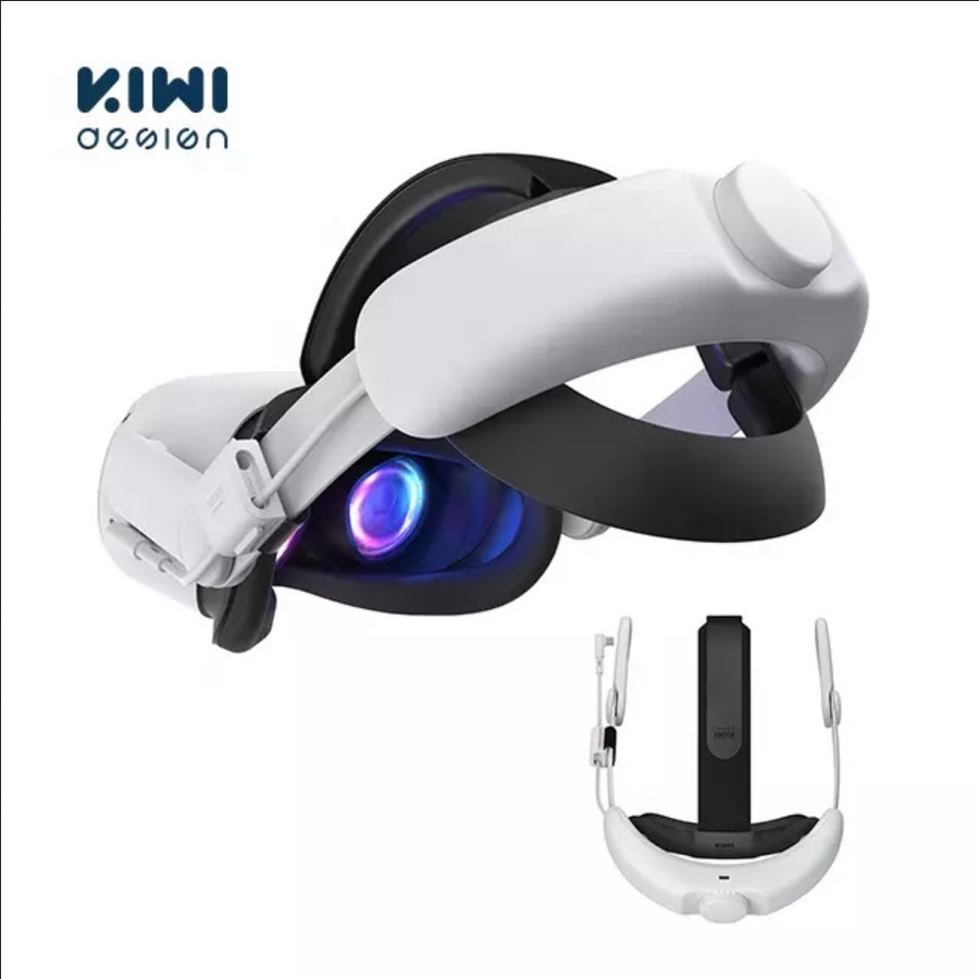 Kiwi Design Comfort Head Strap with Battery for Meta / Oculus Quest 2