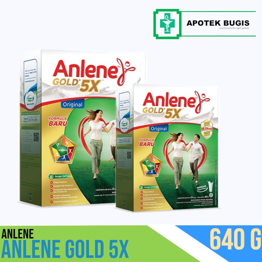 Anlene Gold 5X Susu Bubuk Original 640g - Nutrisi Tulang, Sendi, dan Otot Rasa Vanilla