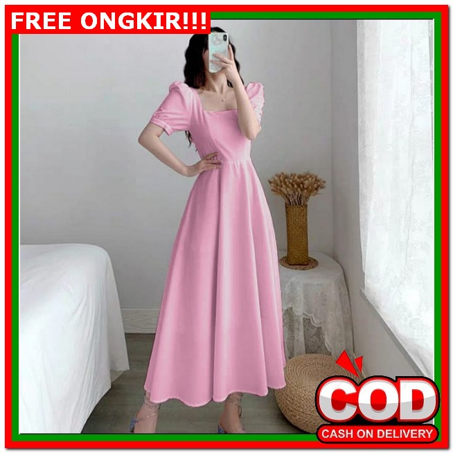 Dress Natal Wanita Terbaru Kekinian Korean Style 2023 Import Jumbo Remaja Natalan 2022 Kondangan Wed