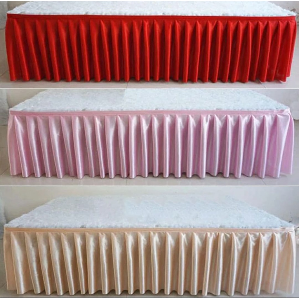 Dekorasi meja TINGGI 50 cm panjang 2 meter jika perlu lebih panjang maka beli kelipatannya ya kak.