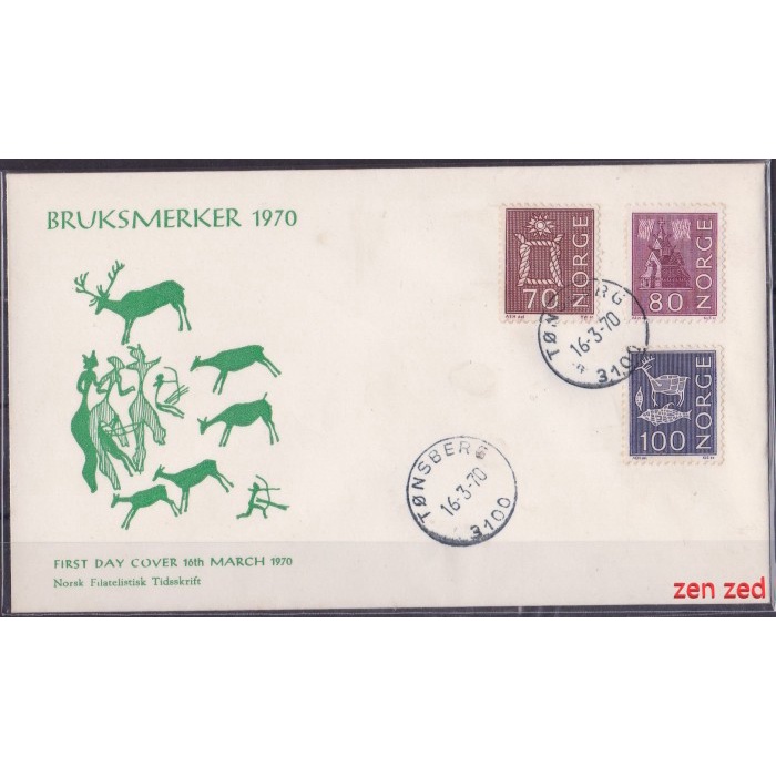 

A179 Perangko FDC SHP Norwegia 1970 Utility Maker1 Pcs