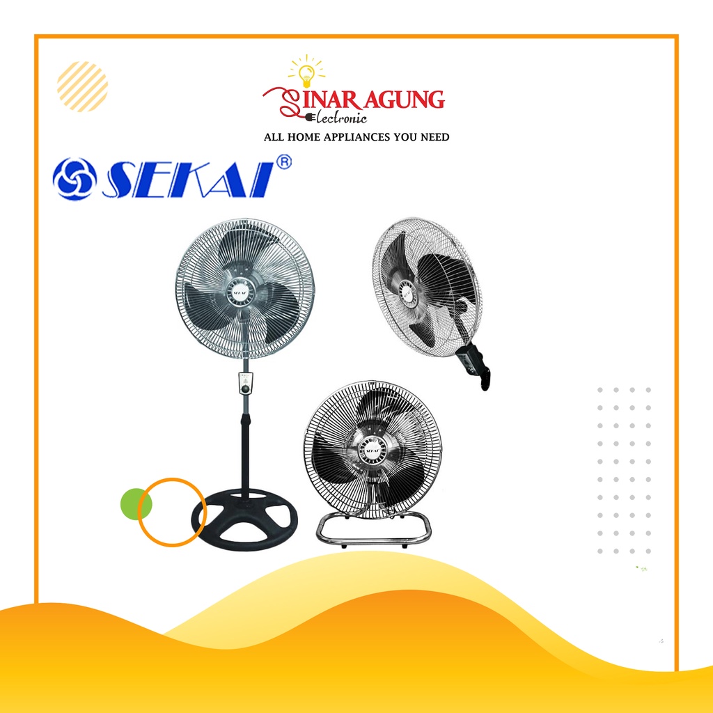 SEKAI KIPAS ANGIN 3 IN 1 IST1851 / IST 1851 / IST-1851 18 INCH ORIGINAL GARANSI RESMI