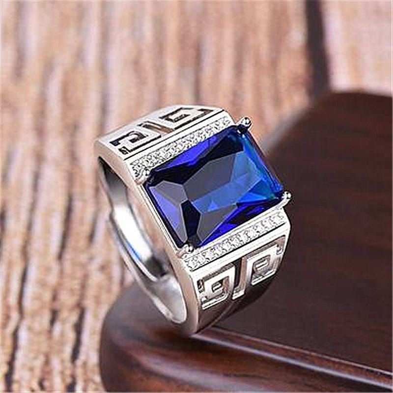 Cincin Pria Blue Zircon