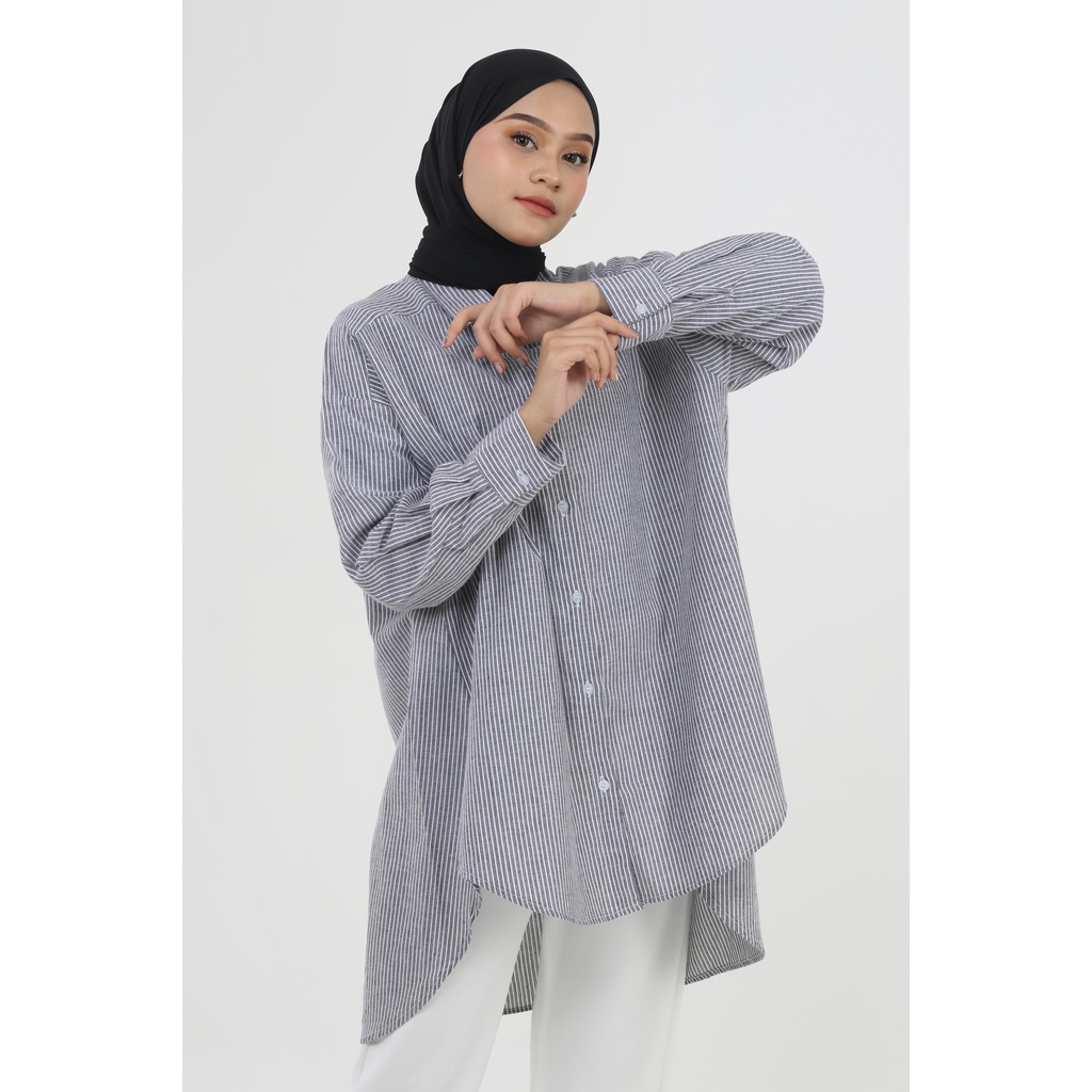 KEMEJA TUNIK SALUR NEISHA KATUN OXFORD PREMIUM SHIRT B619