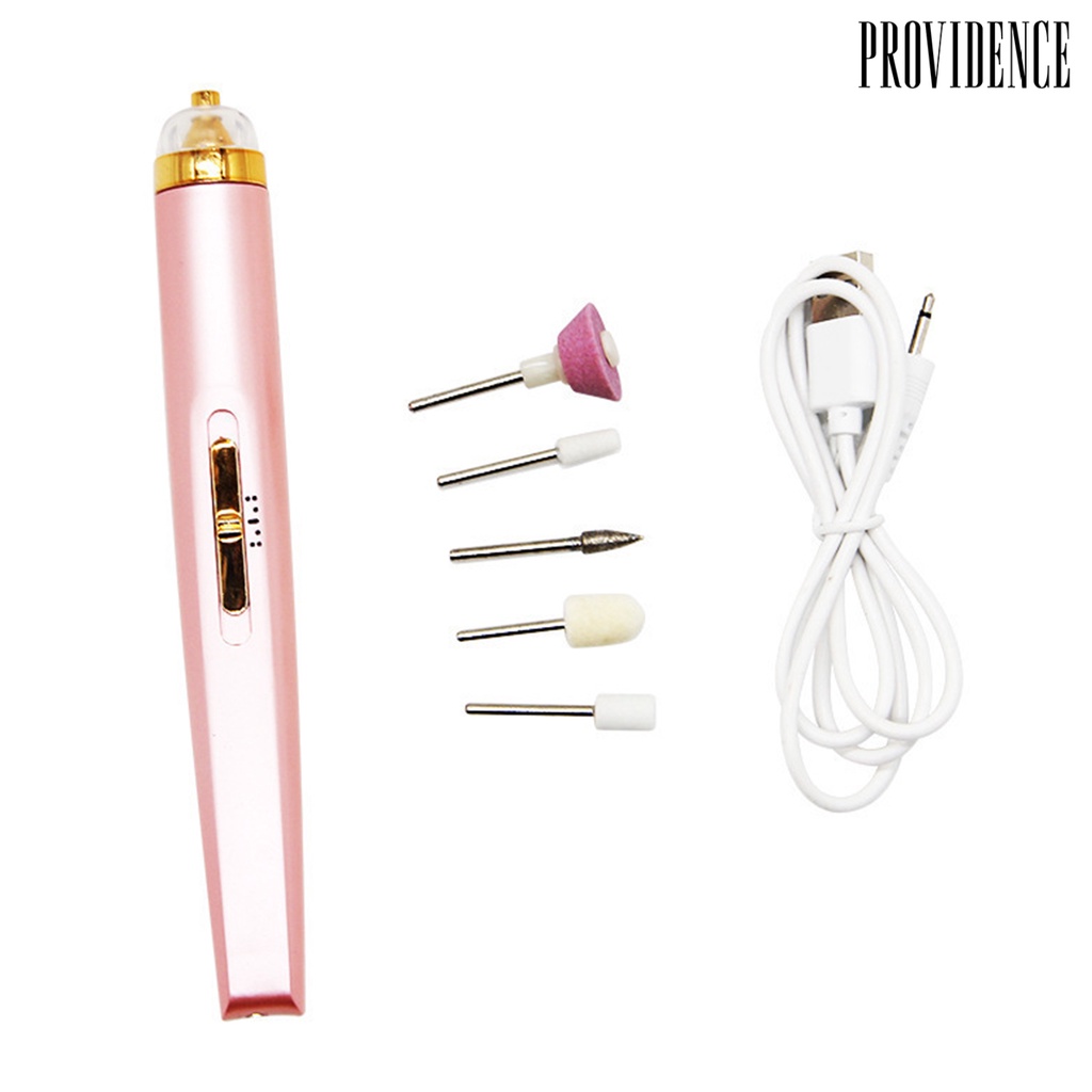 Providence Mesin Kikir Kuku Elektrik 5 in 1 Kecepatan Tinggi USB Rechargeable Hemat Tenaga