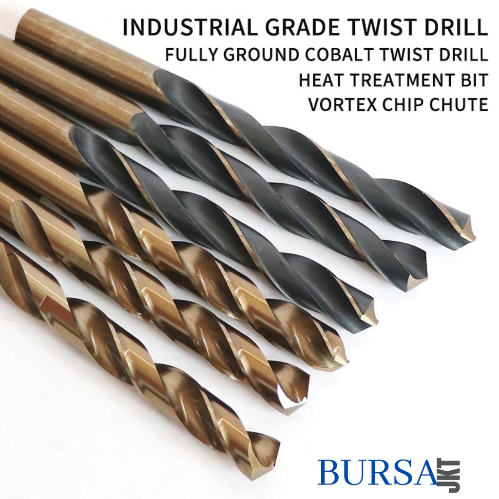 MATA BOR BESI BAJA ALUMUNIUM COBALT 4341 HSS TITANIUM COATED 1 - 12MM