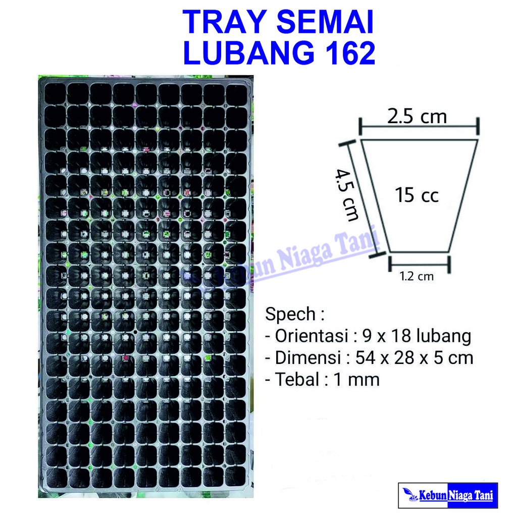 Tray Semai Lubang 162 - Pot Tray per Wadah Semai
