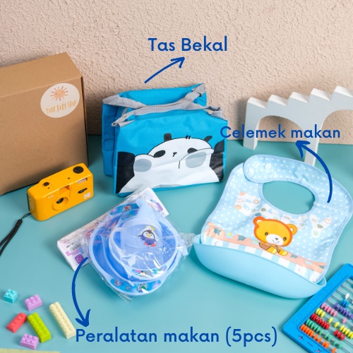 Hampers Peralatan Makan Bayi/ Feeding set Gift Box Baby / Kado New Born / Kado Bayi/ feeding set / Hampers Kado Lahiran Bayi  Gift Set Premium Feeding Travel Baby Hampers