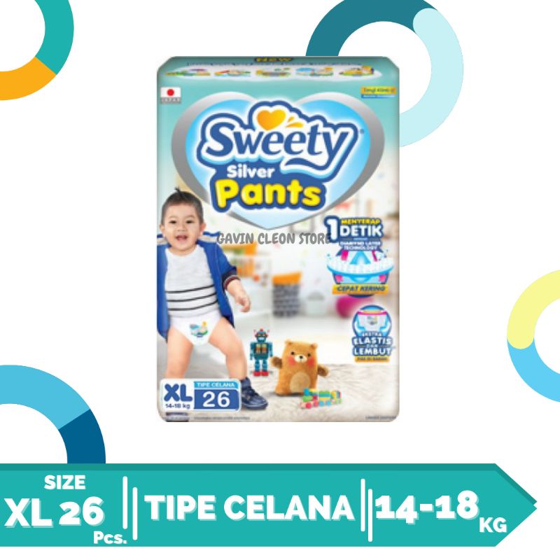 Sweety Silver Pants S32 || M30 || L28 || XL26 - Sweety Silver Tipe Celana Size S M L XL