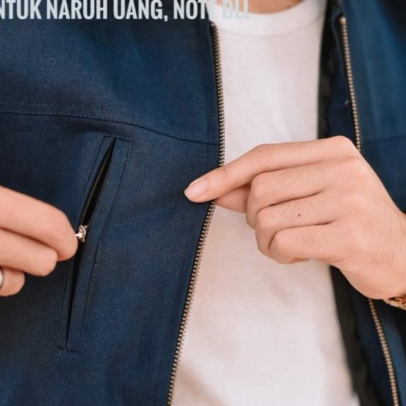 Jaket Pria Original Seigneur Canvas Helio Green Army - Hijau Army, M