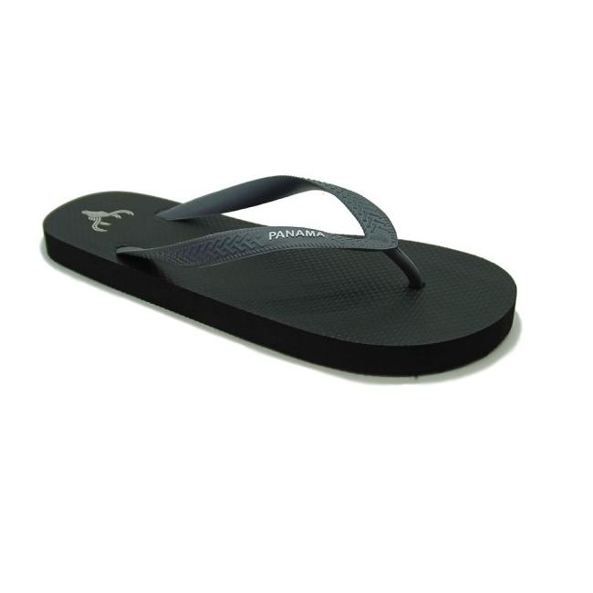 Sandal Panama / Sendal Jepit Pria Panama Basic - Black Grey, 45