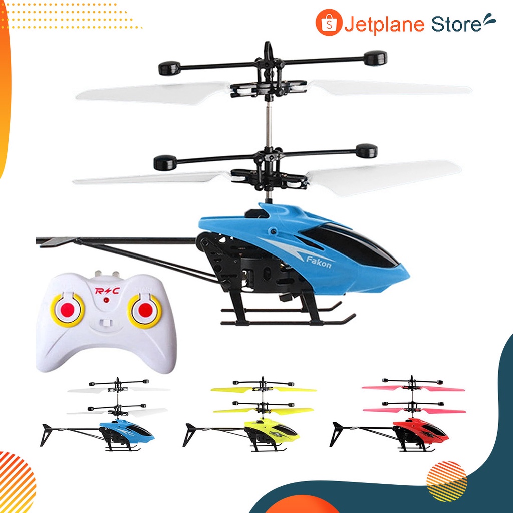 RC Helikopter Remote Control Mainan Anak Heli Helicopter Pesawat LED Warna Warni Mudah Penggunaannya