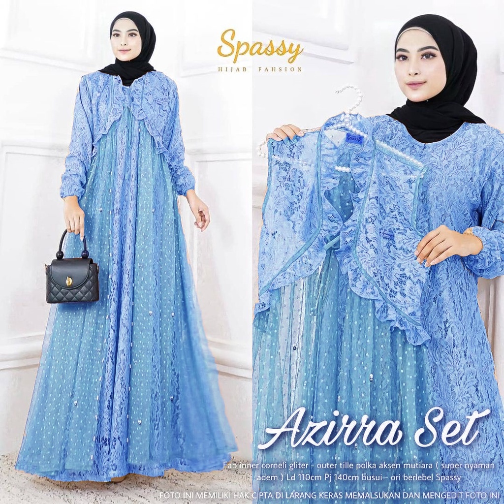 GAMIS ROMPI AZIRRA SET LABEL MADANI GAMIS VIRAL KEKINIAN DRESS MUSLIMAH GAMIS TERBARU DRESS WANITA F